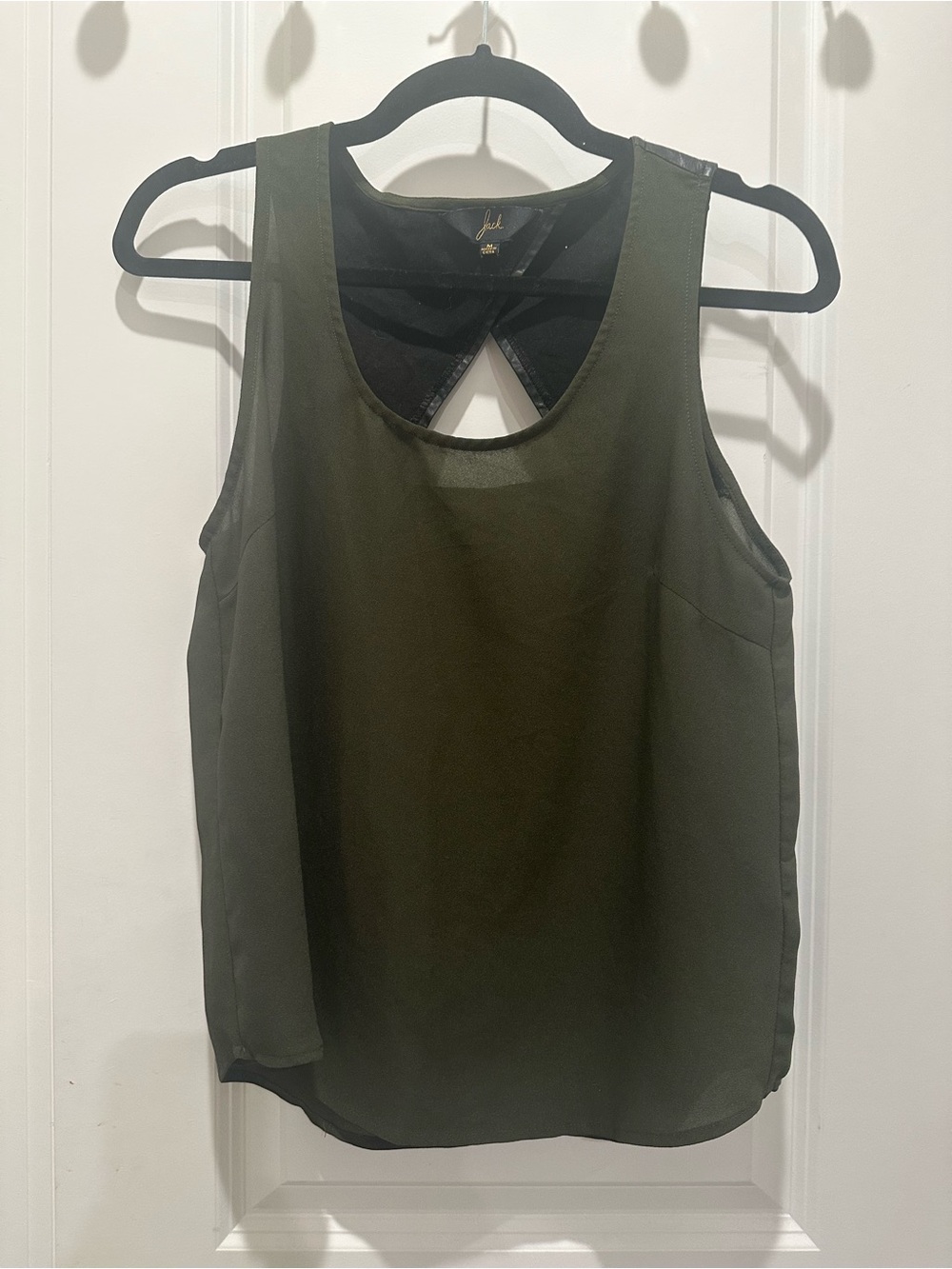 JACK Olive Green Sleeveless Tank Top